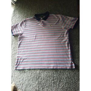 Ralph Lauren Polo Shirt Men Pre Owned Striped XXL